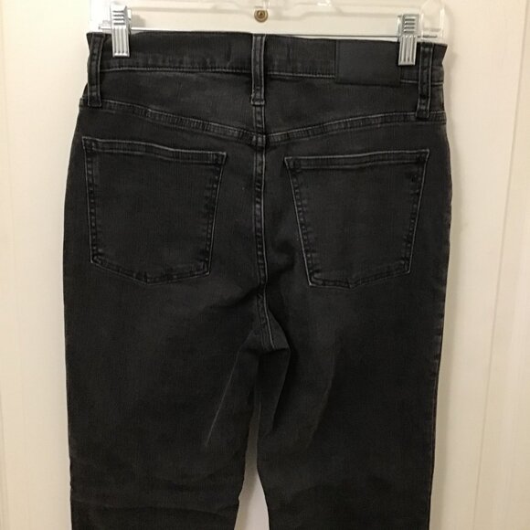 Madewell Black Gray Cali-Demi Boots Jeans Size 28T - Picture 5 of 9